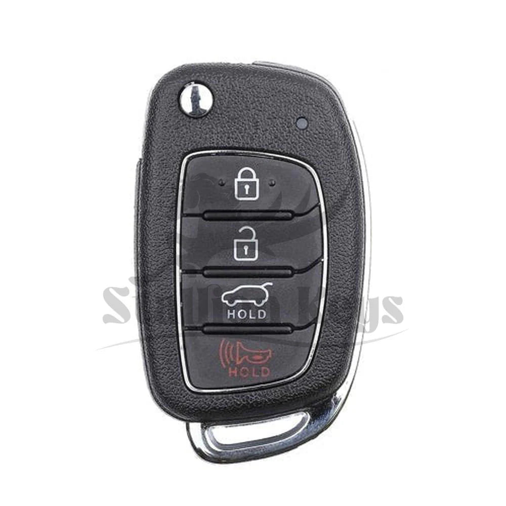 2013-2016 Hyundai Santa Fe / 4-Button Flip Key Remote / PN: 95430-4Z101 / TQ8-RKE-3F04 / HY18R / AFTERMARKET 2013-2016 Hyundai Santa Fe / 4-Button Flip Key Remote / PN: 95430-4Z101 / TQ8-RKE-3F04 / HY18R / AFTERMARKET